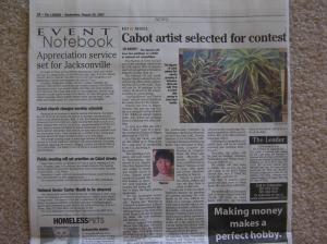 Local Newspaper Article About My Work